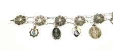 Load image into Gallery viewer, Antique Mexican sterling silver filigree religious bracelet
