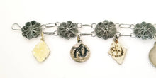 Load image into Gallery viewer, Antique Mexican sterling silver filigree religious bracelet
