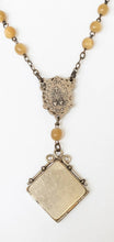 Load image into Gallery viewer, Antique Victorian gold and silver watch fob locket assemblage necklace
