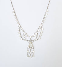 Load image into Gallery viewer, Antique art Deco nouveau rock crystal chandelier necklace
