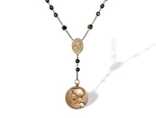 Load image into Gallery viewer, Antique 1870s French bronze Marianne medal assemblage necklace, handmade
